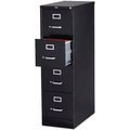 Sp Richards Lorell® 4-Drawer Heavy Duty Vertical File Cabinet, 15"W x 26-1/2"D x 52"H, Black LLR60191